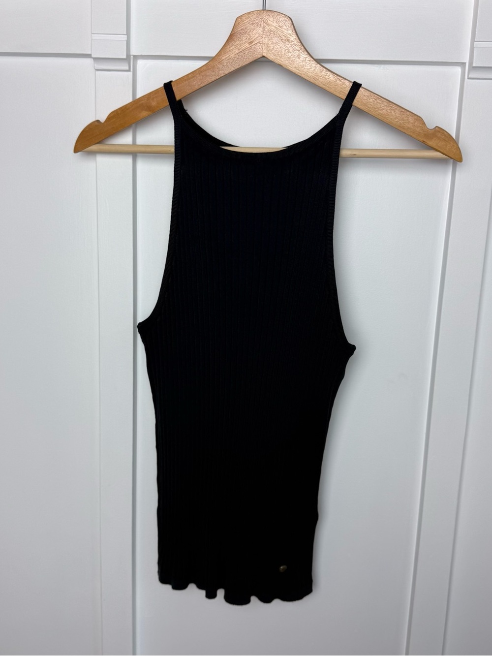 Ted Baker London Navy Ribbed High-Neck Tank